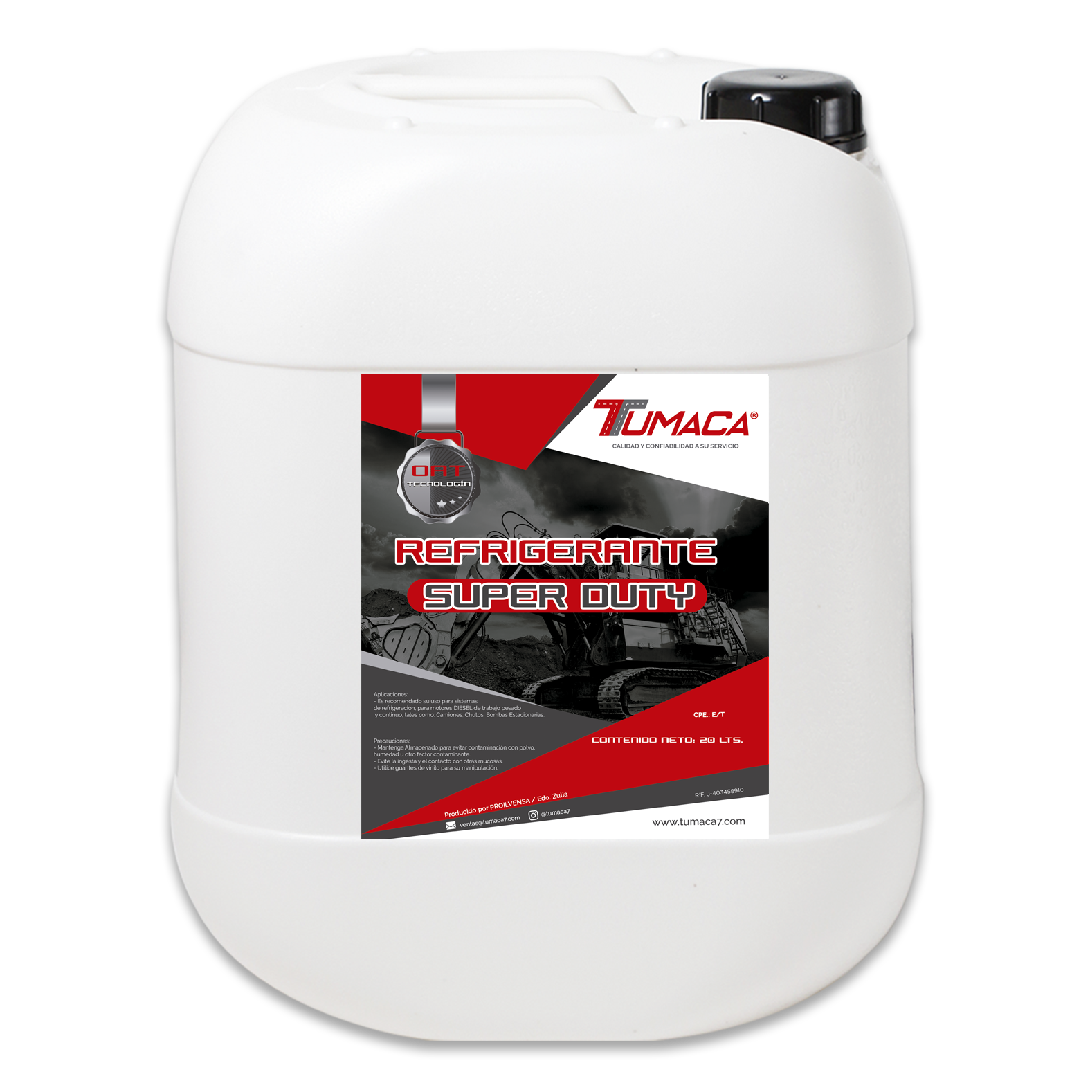 Bidón de Refrigerante Super Duty OAT de Tumaca